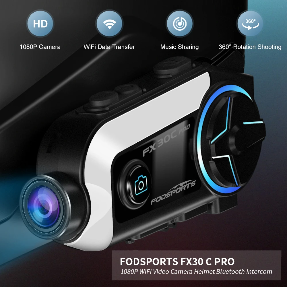 FX-S Review FODSPORTS Auriculares Bluetooth Para Motocicleta Con