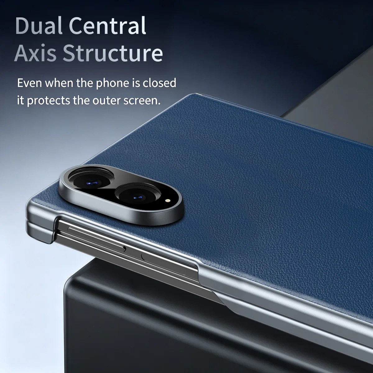 Shockproof Luxury PU Leather Case with Full Hinge Protection and Camera Guard