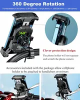 Motorcycle Phone Holder Fast Wireless Charging Quick USB Charger Moto Motorbike Mirror Stand Support Cellphone Handlebar Mount 2