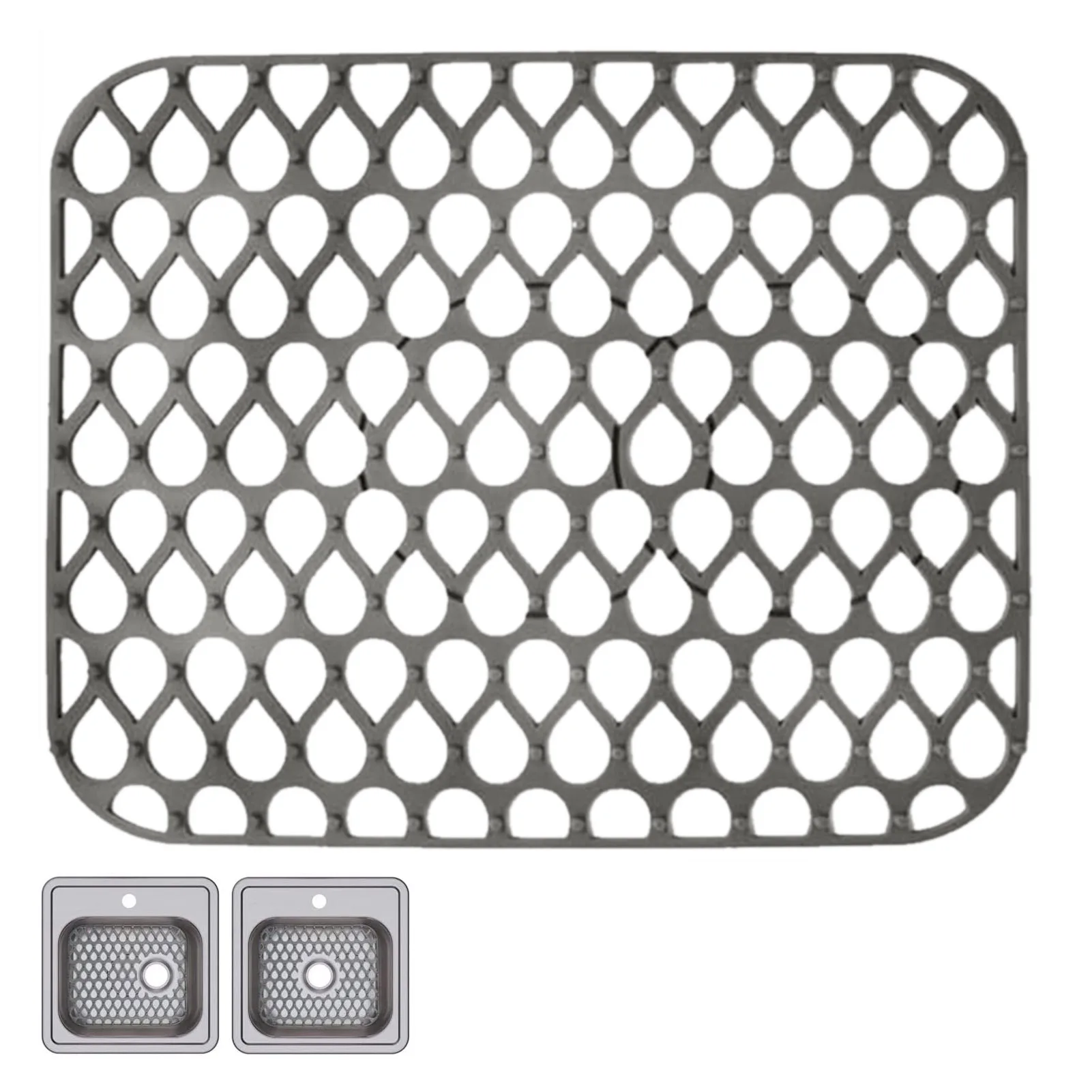 Silicone Kitchen Sink Mat Eco-Friendly Kitchen Sink Mat With Quick Draining Design Great Sink Protector Grid Accessory For