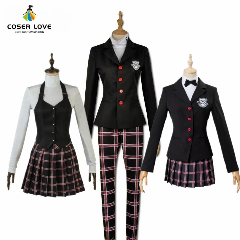 

Anime Persona 5 Kasumi Yoshizawa Kurusu Akira Ren Amamiya Niijima Makoto QUEEN Cosplay Costume Uniform Halloween Carnival Outfit