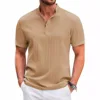 Men's New Summer Trend High-End Striped Casual Short-Sleeved Shirt High Quality Classic Stand Collar Comfortable Fashion sShort- 3