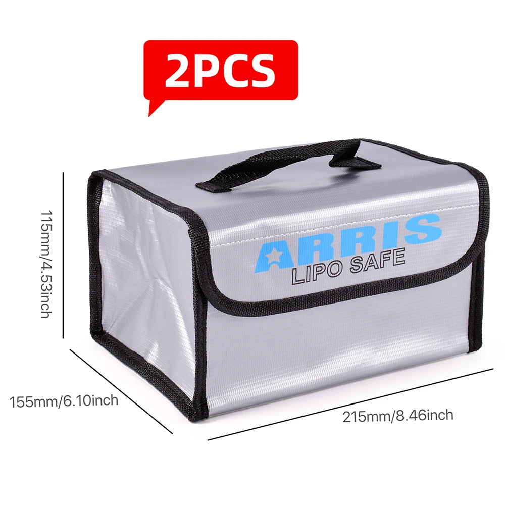Lipo Safety Bag Fireproof Explosion-Proof Portable for RC FPV Racing Drone Car Battery Safe