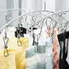 10Pegs Stainless Steel Clothes Drying Hanger Windproof Clothing Rack Clips Sock Laundry Airer Hanger Underwear Socks Holder 3
