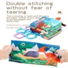 Early Education Toy 3D Cloth Book with Animal Tail Puzzle Learning Cognition Toys for Babies Gift Sensory Touch Soft Busy Book 4