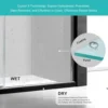 Double Sliding Shower Door, Clear Tempered Glass, 18 inch Pull Handle, Stainless Steel Hardware, Matte Black Finished 6