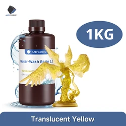 ANYCUBIC High - Precision Low - Odor 3D Printing Resin with Easy Clean - Up (T - Yellow 1kg)