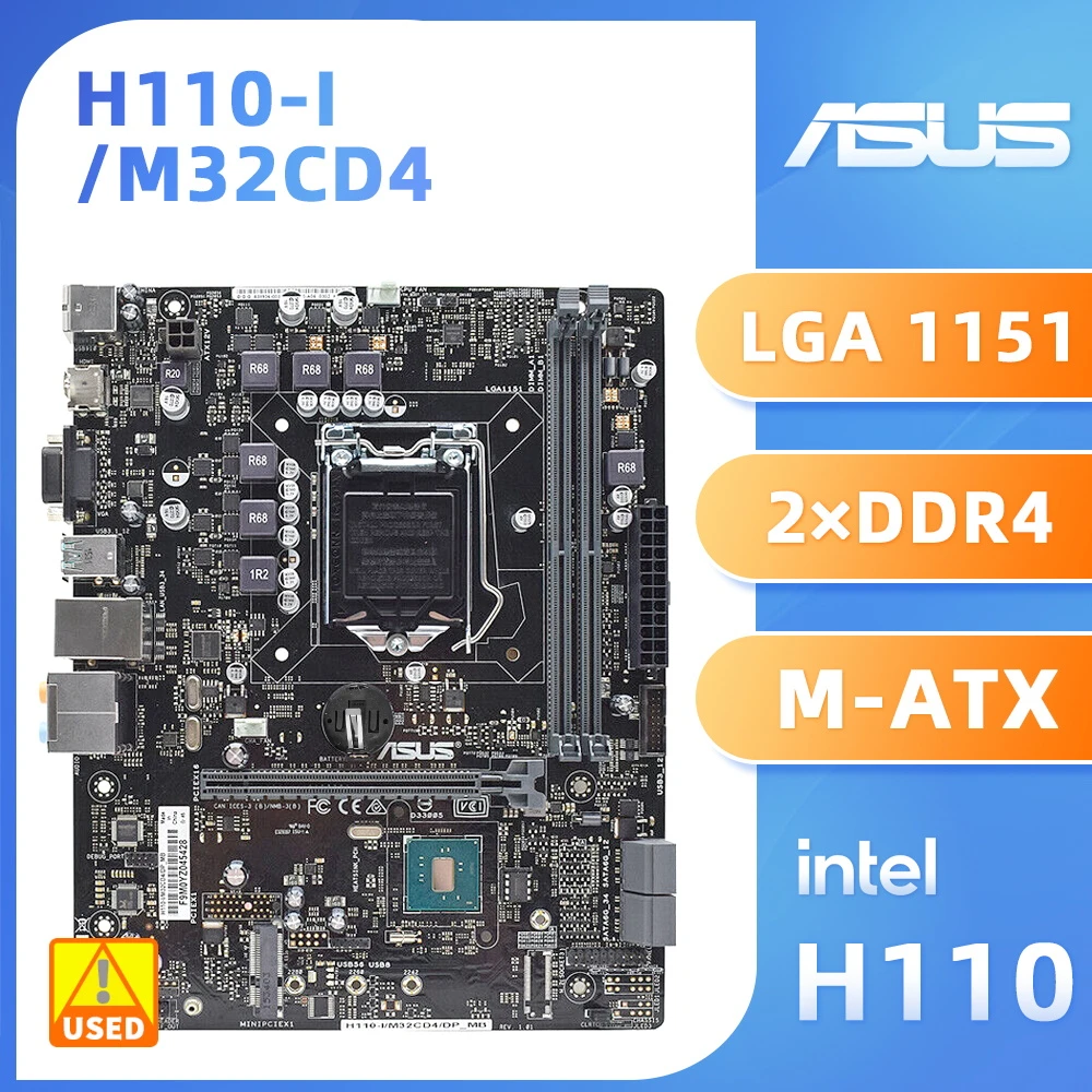 ASUS H110I/M32CD4+i5 6500+DDR4 8G Motherboard Kit LGA1151 DDR4 64GB