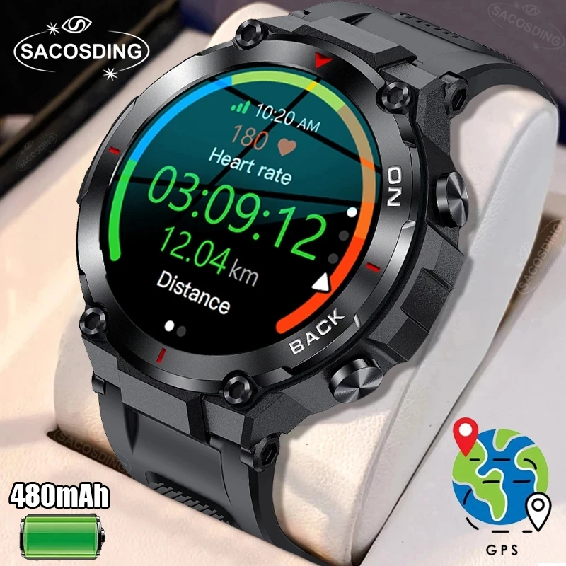 2023 New Watch Men GPS Outdoor military Smart Watch Men Waterproof Watches Sport Fitness