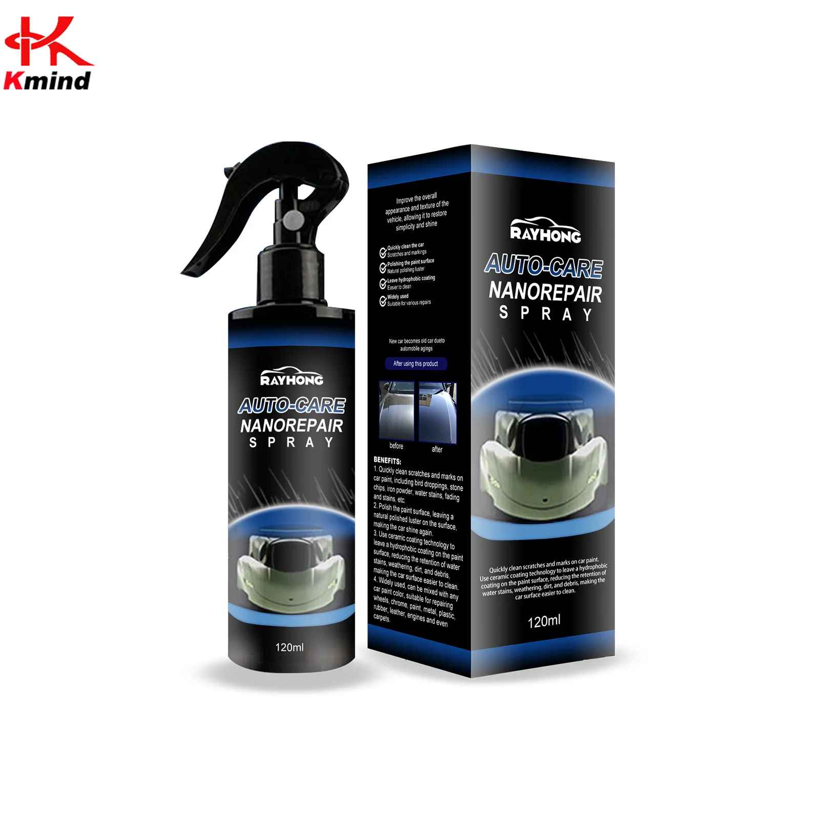 

Car Nano Repair Spray Paint Scratch Repair Cleaning Degreasing Polishing Brightening Coating Agent