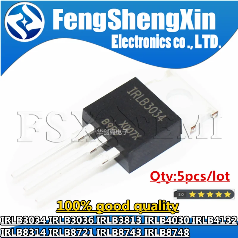 5pcs IRLB3034 IRLB3036 IRLB3813 IRLB4030 IRLB4132 IRLB8314 IRLB8721 ...