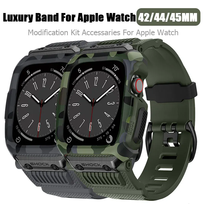 Luxury Modification Case Band For Apple Watch series 8 7 6 5 4 3 2 SE