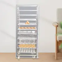 Bun Pan Rack Cover PVC Dustproof Bakery Single Rack Cover for Commercial Bun Pan Bakery Rack Restaurant Home Dining Room Kitchen 2