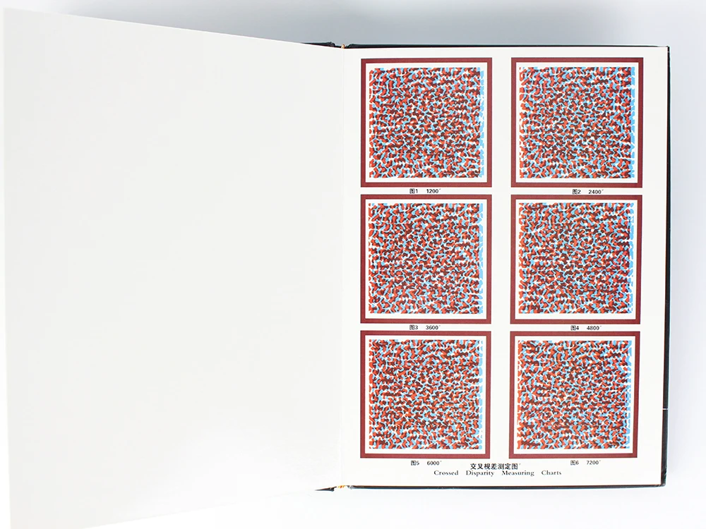 Comprehensive Visual Test Charts Color Blindness Astigmatism Amsler Test Chart with Eyeglasses Random-dot Stereogram Visual Test