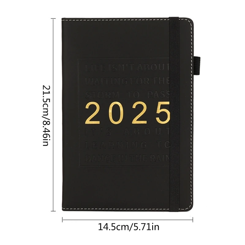 2025 레더 플래너 2025 저널 노트 교사 학생을 위한 학업 일기