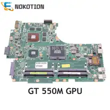 Nokotion N53SV Main Board Voor Asus N53SV N53SN Laptop Moederbord Met 4 Geheugen Slot HM65 DDR3 Met Gt 550M grafische