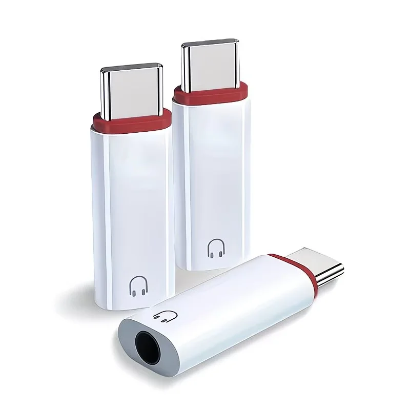 비즈니스용 USB C 남성-3.5mm 여성 헤드폰 잭 어댑터 컨버터(1/2/3팩), 호환 가능한 C타입 디바이스