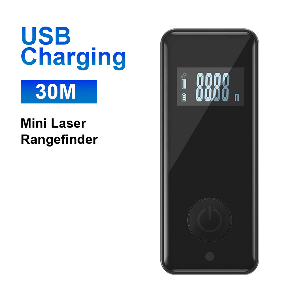 Mini Smart Laser Distance Meter Laser Range Finder Tools Handheld Portable Measure Infrared Rangefinder 30M USB Rechargeable