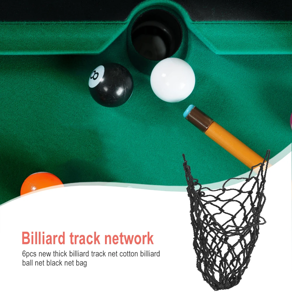 6 Pcs Pool Table Net Bag Billiards Net Pocket Long Service Life Pool Durable Mesh Bag Heavy Duty Billiard Pocket for Billiards