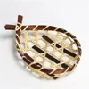 Hand-woven Disc Mini Basket Saving Space Durable Bamboo Storage Basket Household Accessories Fresh Fruit Platter Small Dustpan 3