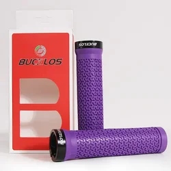 BUCKLOS Anti-Slip Rubber Bicycle Handlebar Grips with Lock-On Design (Rubber-PURPLE)