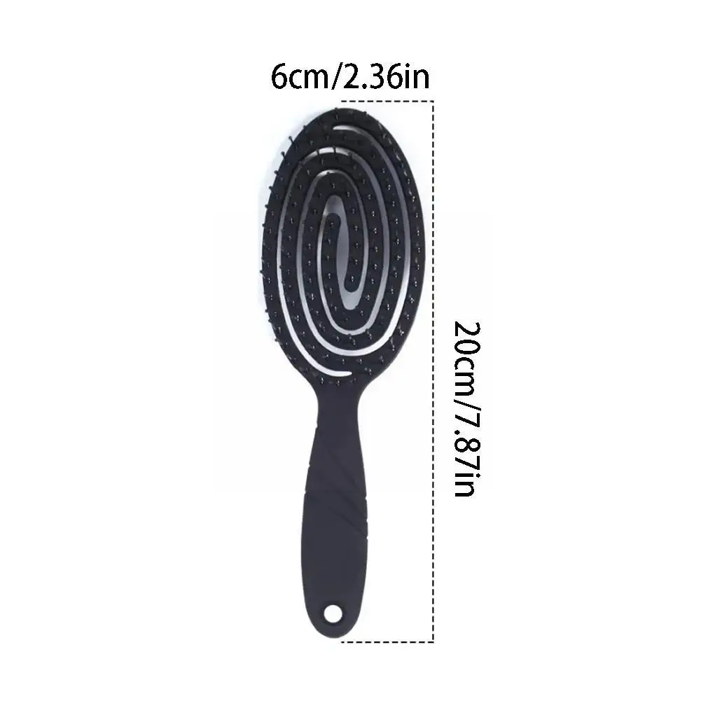 Relaxing Elastic Massage Comb Portable Hollow Hair Combs Scalp Massage Brush Soft Tooth Comb No Harm To Hair Massage Scalp Brush 6