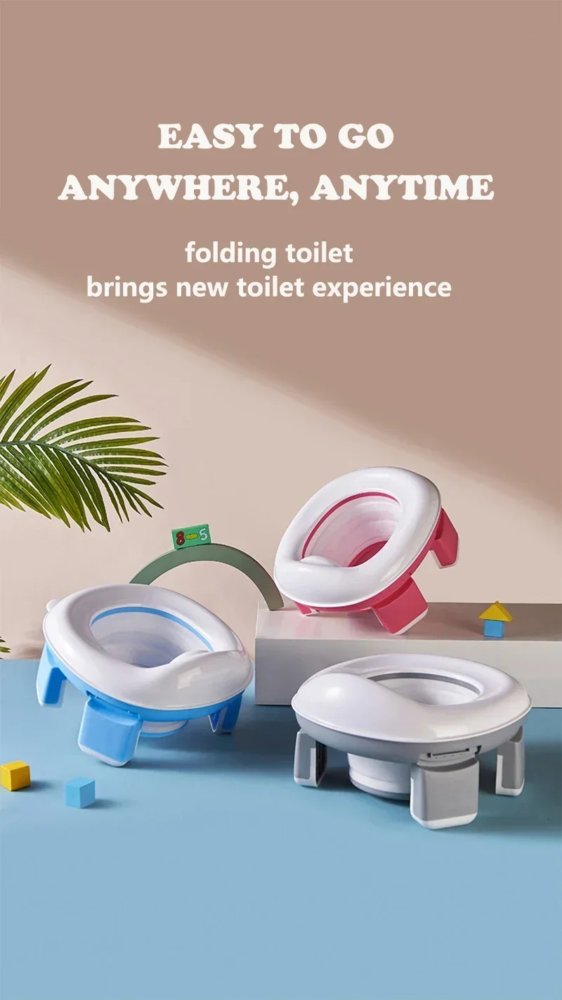 Description Picture 4 of itemPortable 3 in1 Multifunction Children's Pot Baby Training Seat Baby Toilet Seat Foldable Baby Potty Travel Toilet Easy To Clean