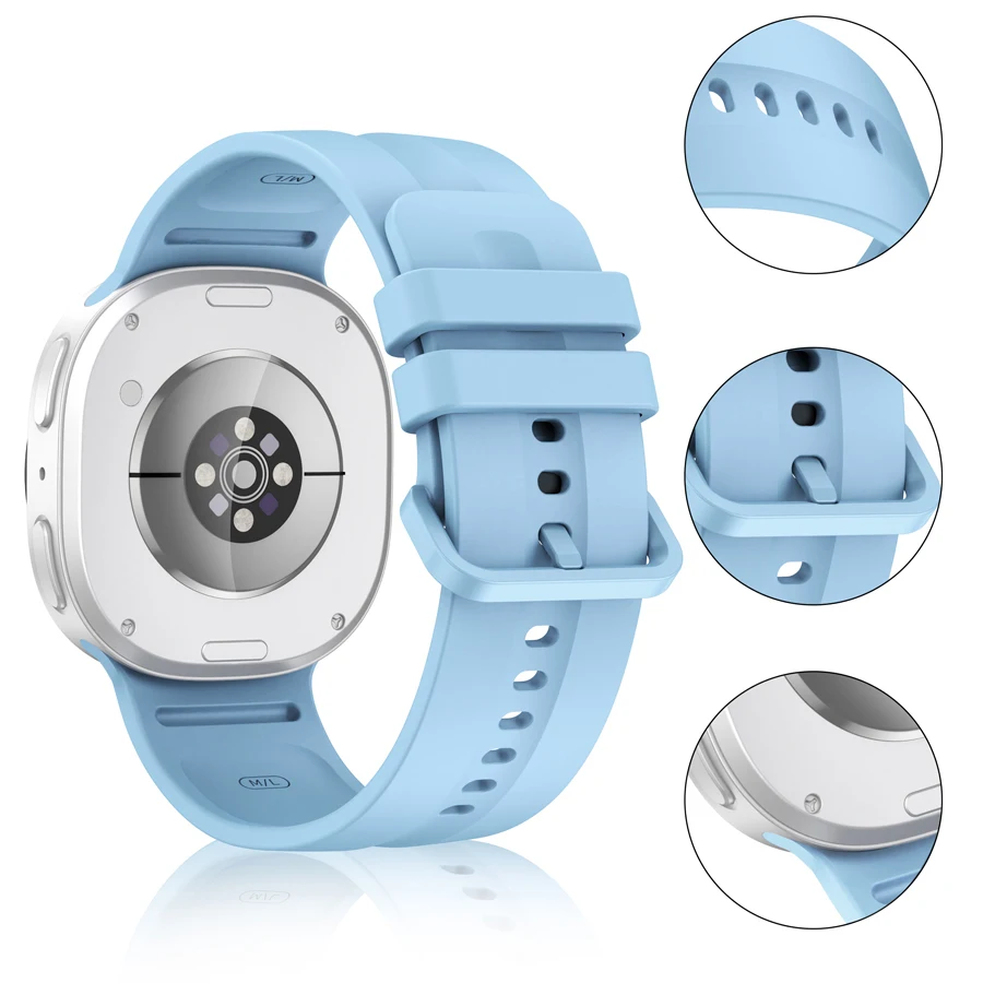 Enhanced Silicone Sports Watch Band - Universal Fit, 22mm Strap for Classic and Modern Smartwatches