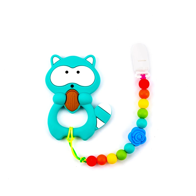 Baby Teethers Pacifier Clip Chain Accessories Colorful Nylon Cord Plastic Breakaway Clasps For Teething Necklace Making Safe