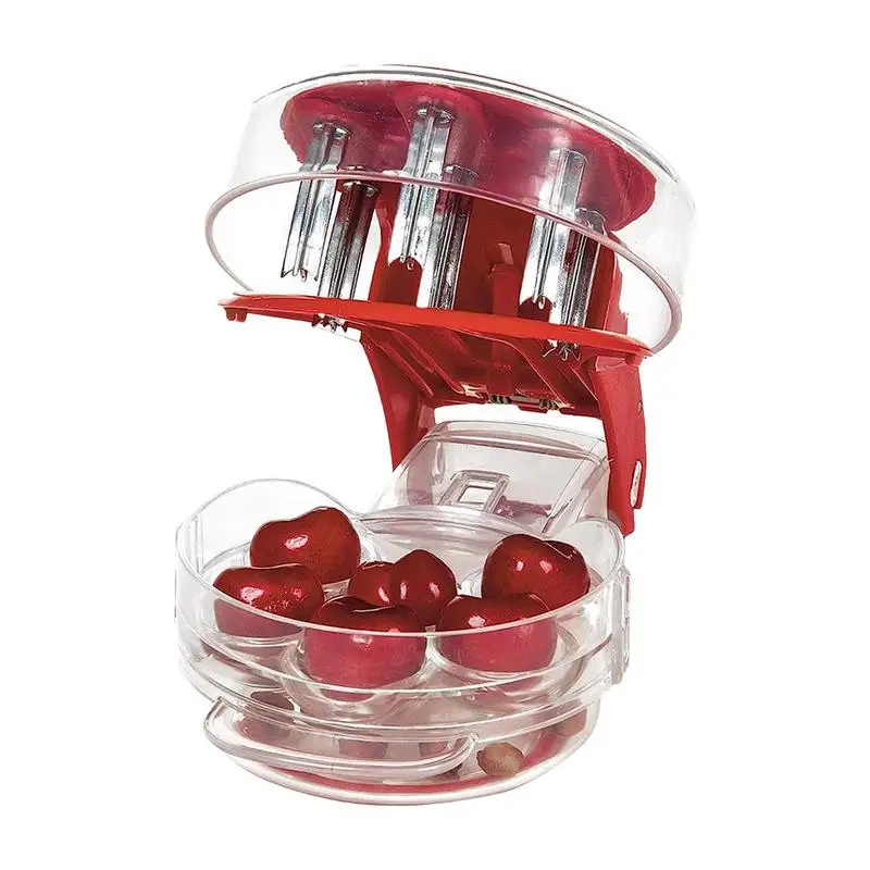 6 Hole Cherry Corer With Container Kitchen Gadgets Tools Novelty Super  Cherry Pitter Stone Corer Remover Pit 6 Kitchen Tools - AliExpress