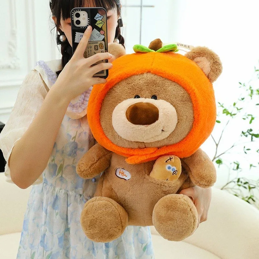30cm Persimmon Ruyi Bear Doll Plush Toy Soft Filling Meaning Good Luck Happen Cute Doll Birthday Creative Gift Gor Boys And Girl
