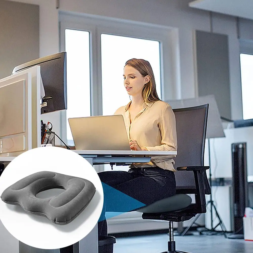 Flocked Buttock Pad Prostate Coccyx Hemorrhoid Sciatica Seat Donut Seat Cushion Inflatable Massage Pillow Chair Seat Cushion 6