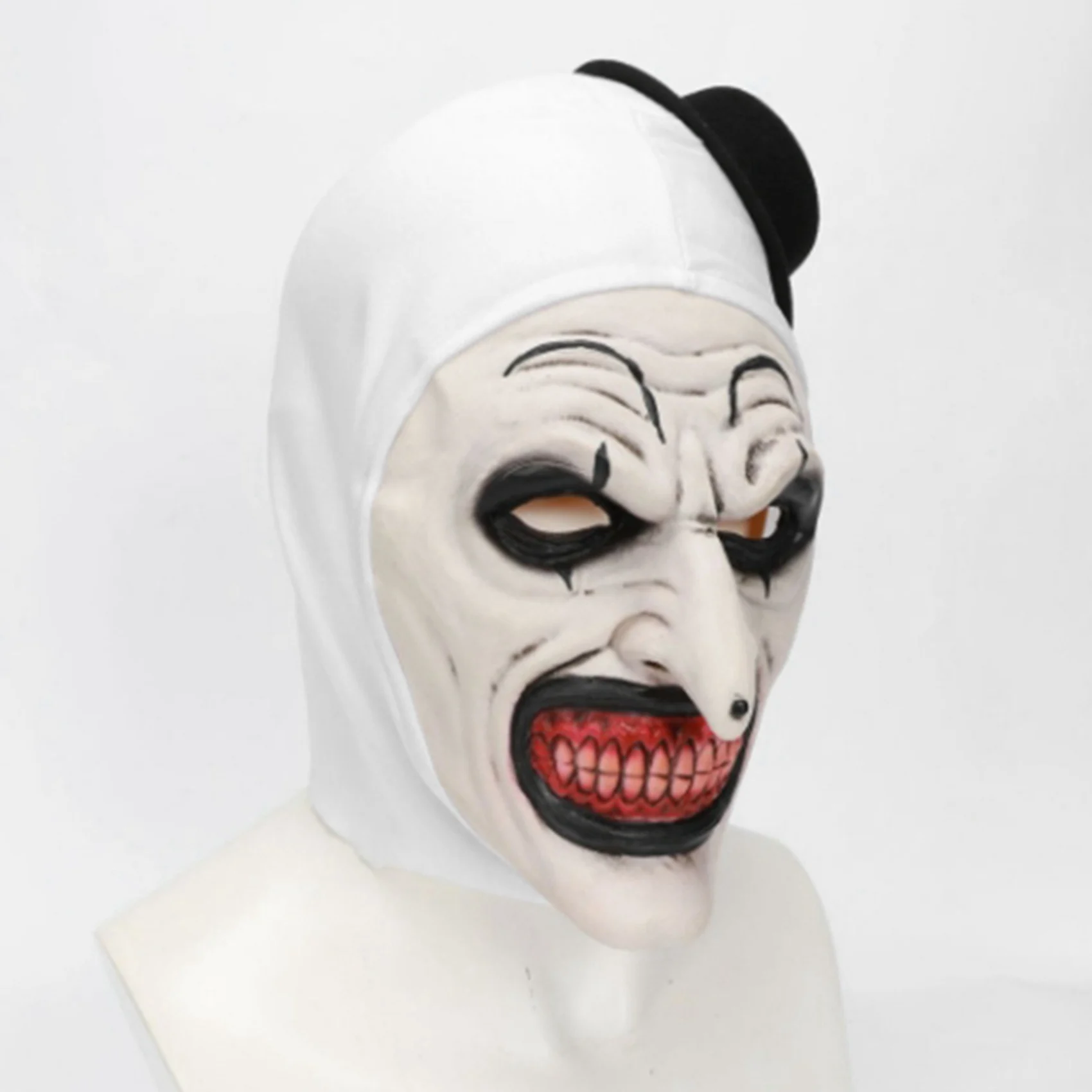 BAAU 2X Halloween Terrifier Mask Clown Mask Scary Joker Costume Halloween Horror Creepy for Adult Men Women