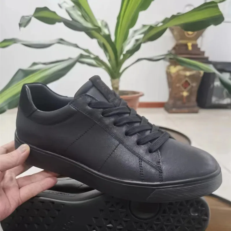 Fashion Leather Men Casual Shoes Comfort Breathable Slip-on Leather Shoes Non-slip Wear-resistant Light Walking Sports Shoes 4