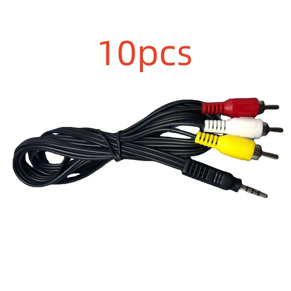 

10 шт. 1,8 м 6 футов Аудио Видео AV кабель 3RCA штекер композитный Соединительный шнур 3,5 мм