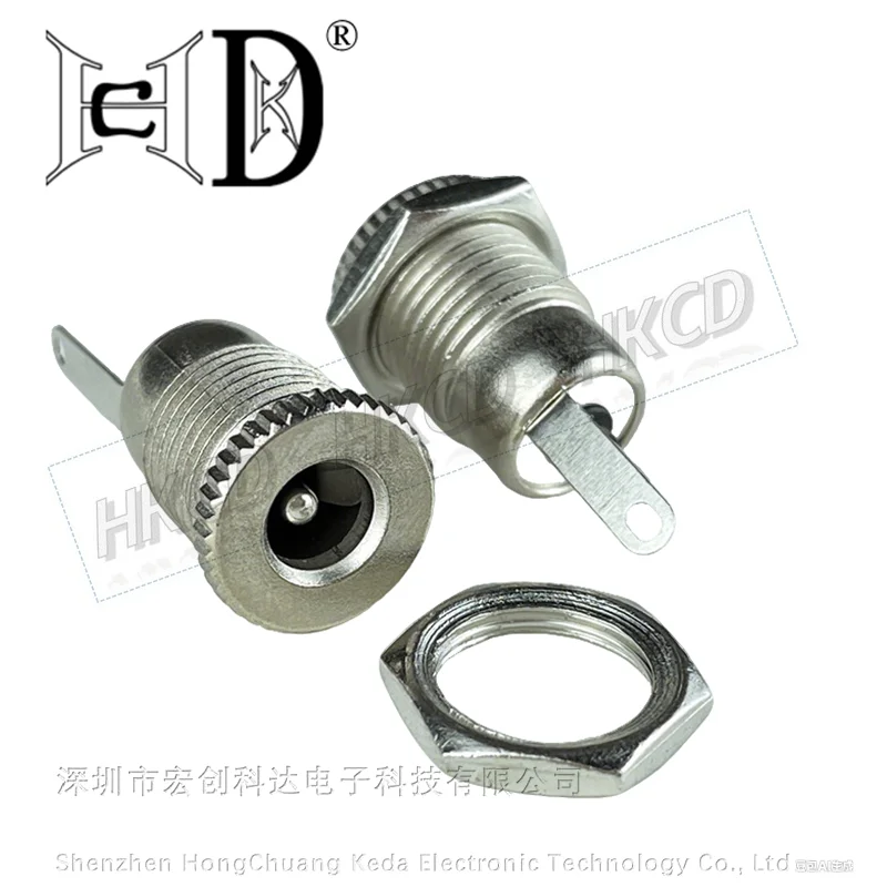 5pcs DC 소켓 DC099 환경 친화적인 스레드 방수 5.5*2.1/2.5 DC 암 소켓 10A 고전류 DC 전원 소켓