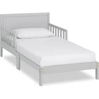 Toddler Bed In Pebble Grey, Low To Floor Design, Non-Toxic Finish, Safe Rails, Made of Pinewood 1