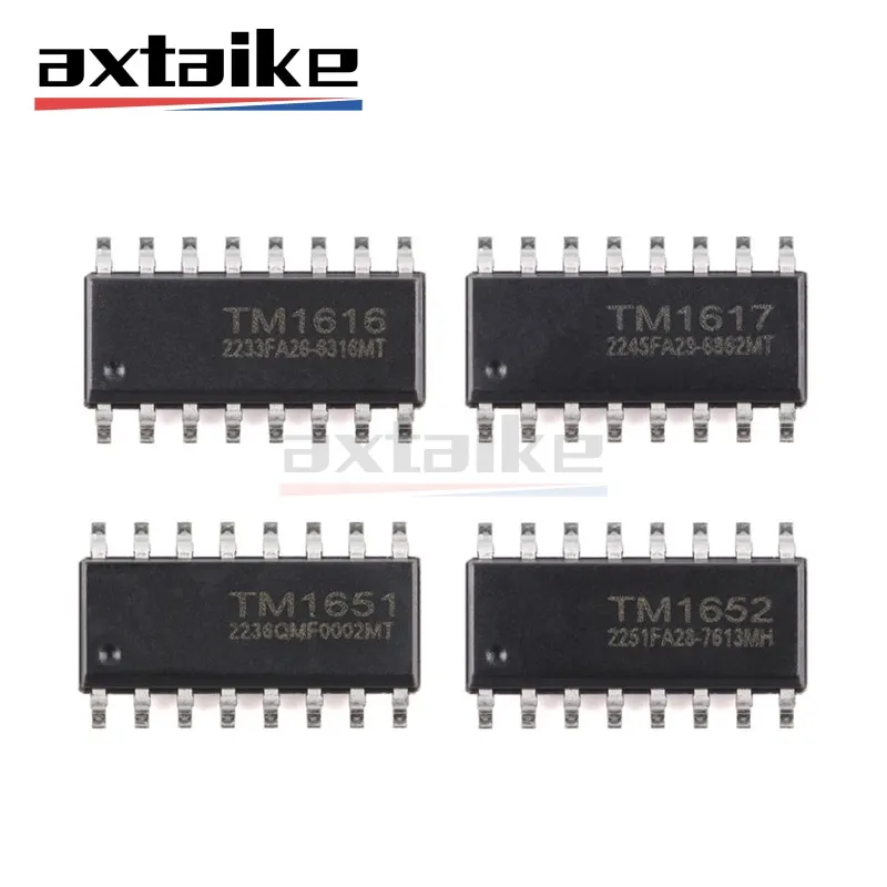 

10PCS TM1650 TM1651 TM1652 TM1616 TM1617 SOP-16 LED Driving Digital Control Chip SMD IC