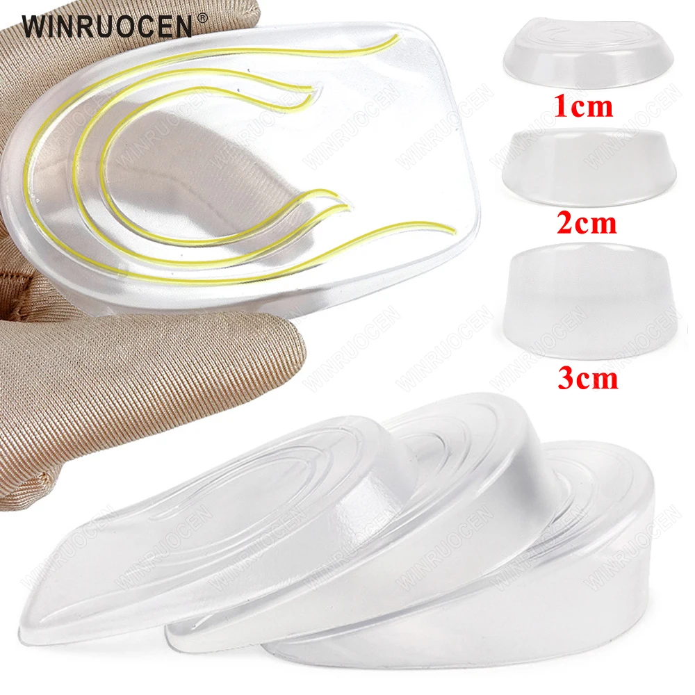 

Silicone Gel Height Increase Insole Heel Lifting Inserts Shoe Foot Care Protector Elastic Cushion Arch Support Insert for Unisex