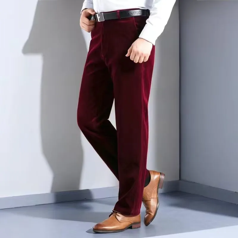 Corduroy pants loose joggers middle-aged men dad installed in autumn and winter men's casual Trousers for men streetwear,casual pants,corduroy pants