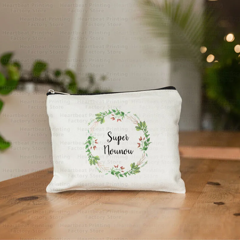 Super Nounou Printed Toiletry Organizer Bag Toiletries Storage Pouch Clutch Nanny Gifts Cosmetic Bags Women Makeup Bag Travel 6