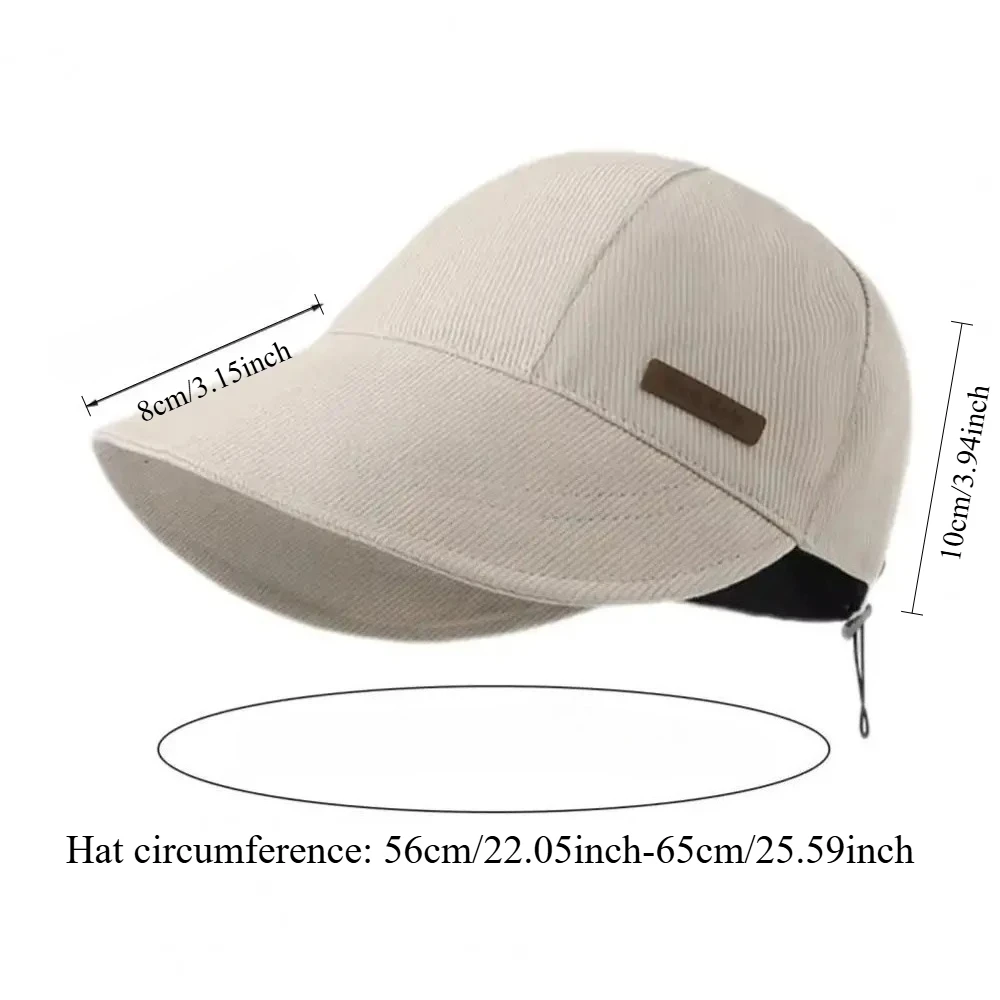 1PC Ladies' Foldable Sun Hat, Wide Brimmed Baseball Hat, Outdoor Beach Fisherman Hat, Adjustable Size, Suitable for Travel Use