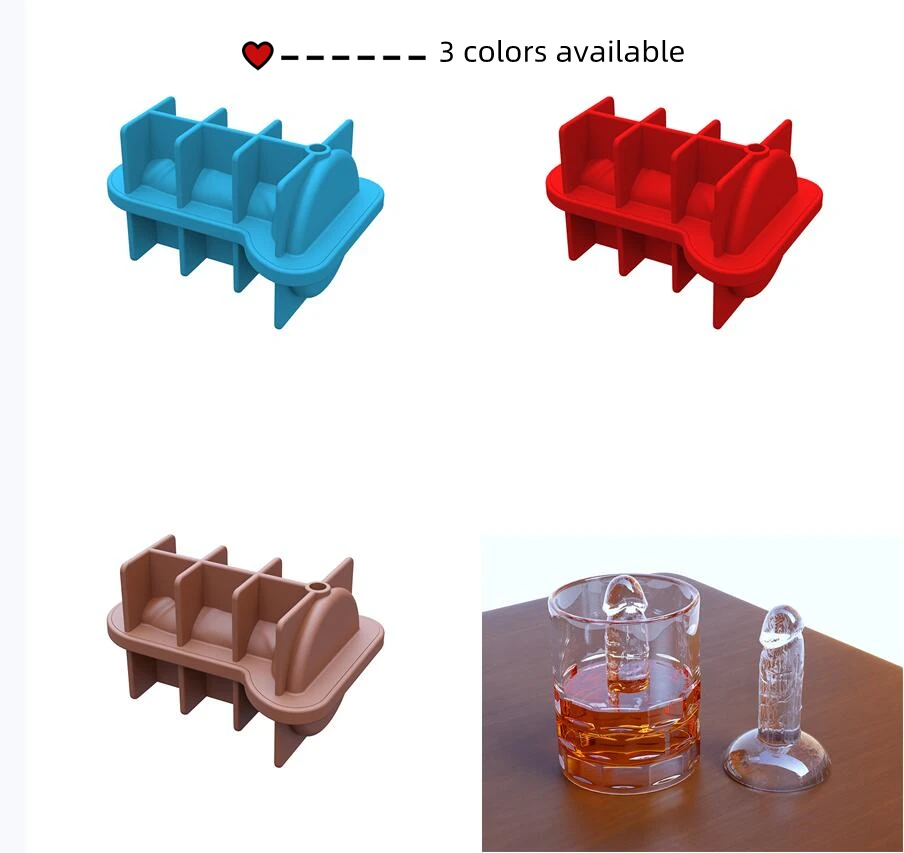 Cubes Cocktails Adult Prank Spoof Funny Ice Cube Mold Silicone