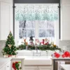 ZEDLIYU Valances for Windows Kitchen Living Room Small Window Valance Ombre Geometry Teal 1 Panel 2