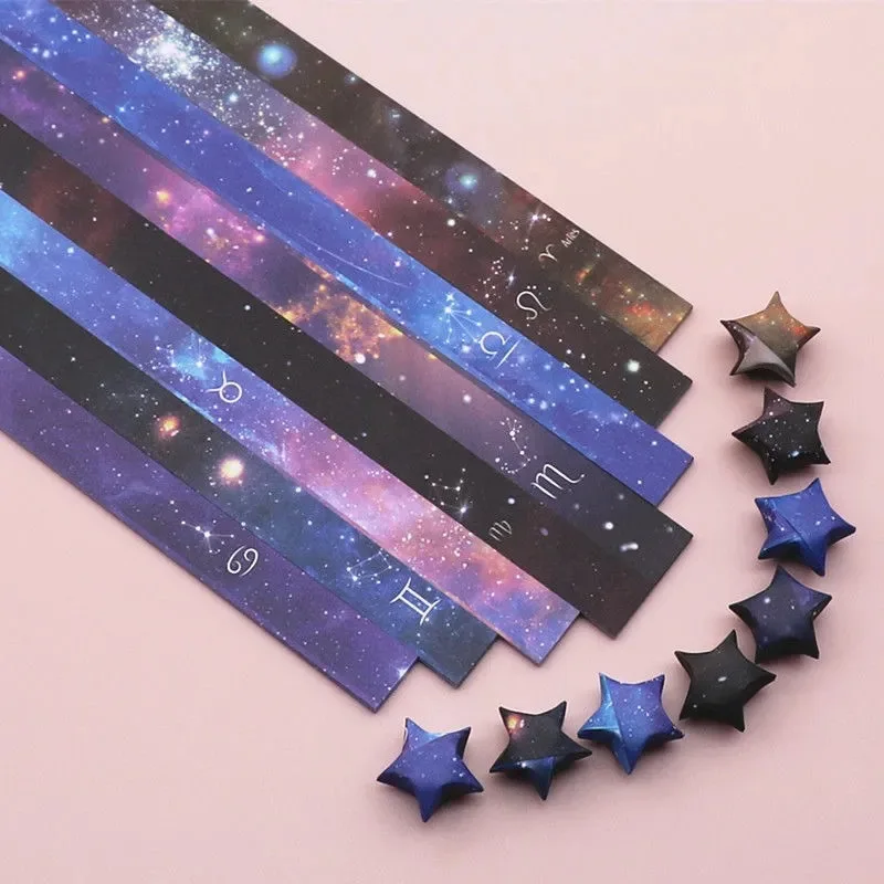 136pcs Hardcover star art star strip Korean style figure each set of star origami folding star paper lucky star paper craft