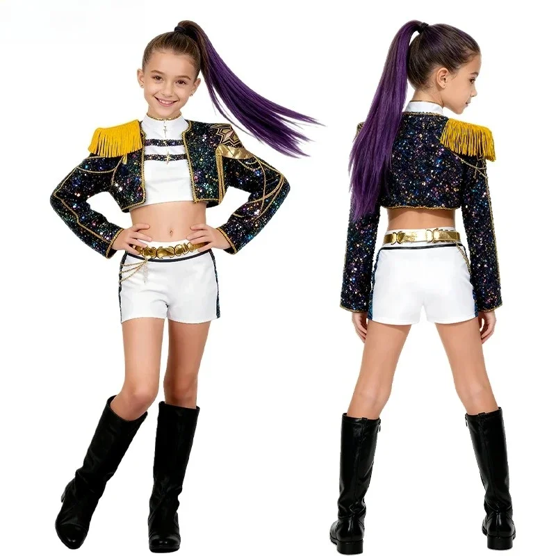 Shaopaushow - Disfraz de Cantante Pop Rumi Mira Zoey para niñas, fiesta de Halloween, cosplay
