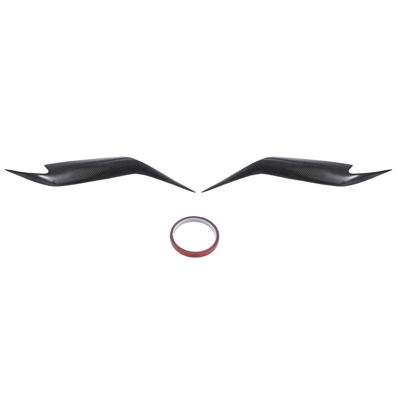 

2 Piece Eyelids Eyebrows Lids Headlight Trim Cover Real Carbon Fiber Automotive Supplies For Toyota Camry 2006-2011
