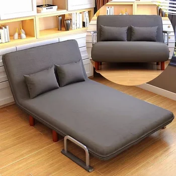 Modern Simple Foldable Sofa Bed Multi-functional Internet Celebrity Living Room Double Push Retractable Sofa Home Furniture