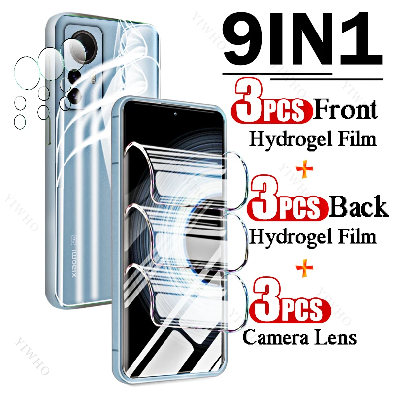 

9in1 Full Covers Front Back Hydrogel Film for Xiaomi Redmi K50 Ultra Fingerprint Screen Protectors for Redmi K 50 Camera Lens HD