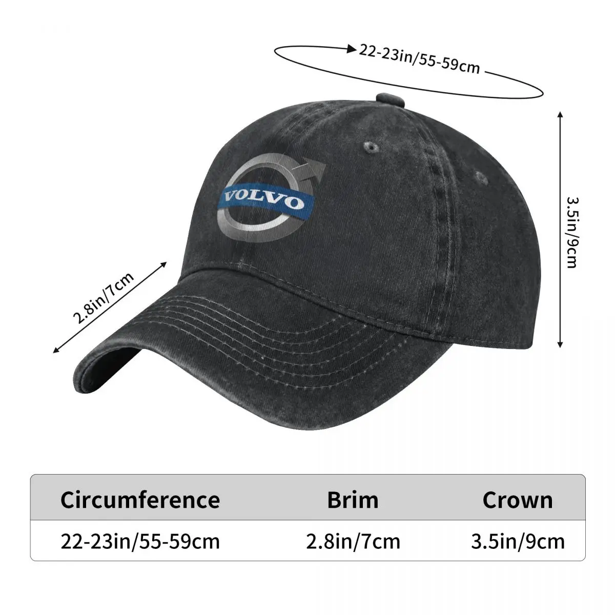 Baseball Caps Baseball Cap Volvo-Car Denim Snapback Cap